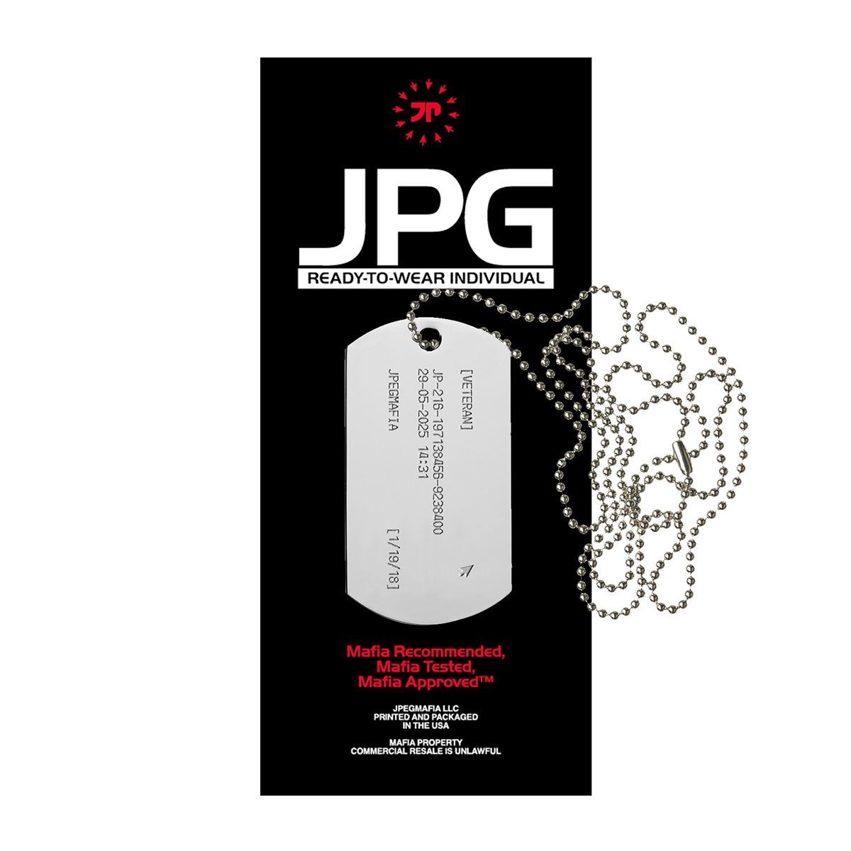 Veteran Commemorative Dog Tag Necklace