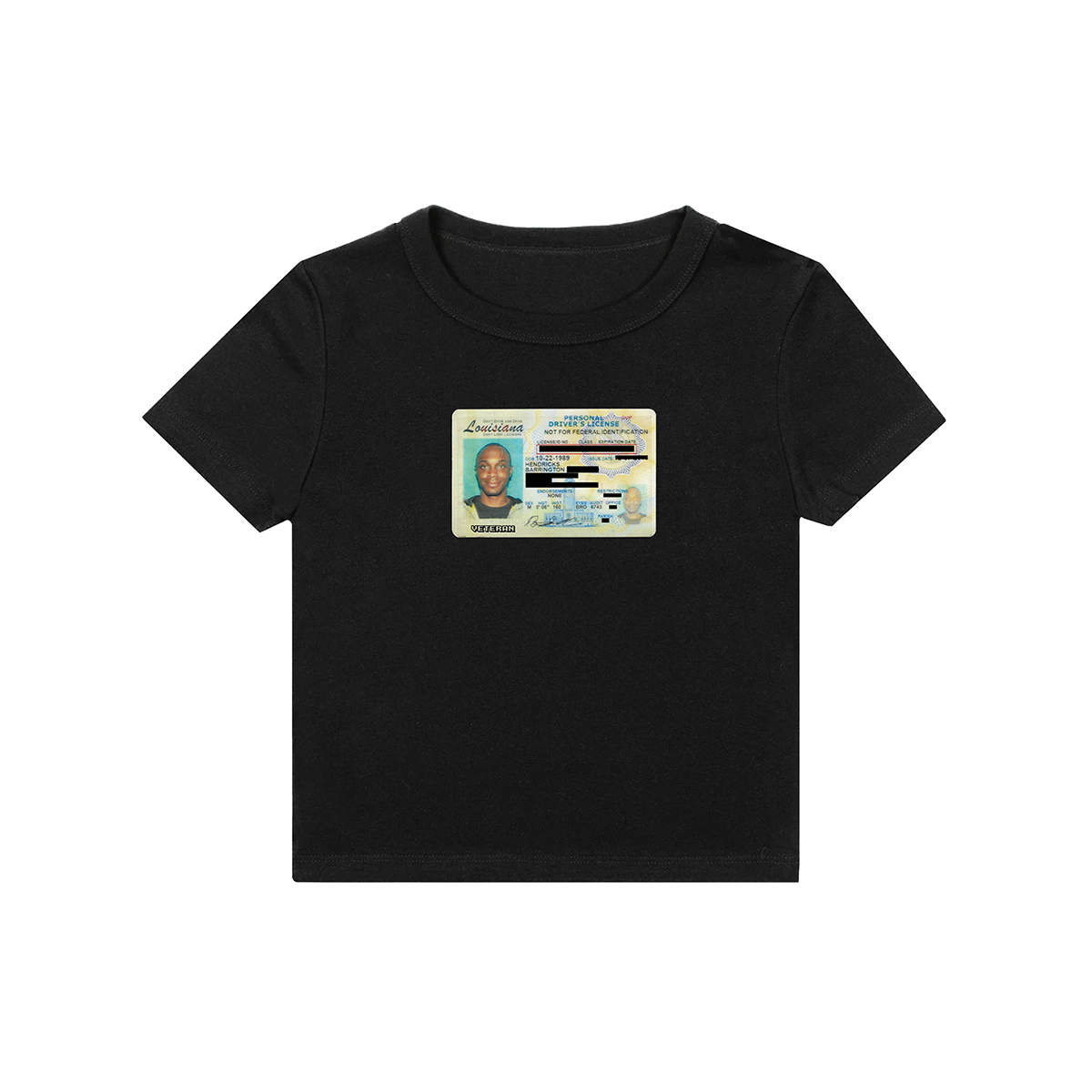 Veteran ID Baby Tee (Black)