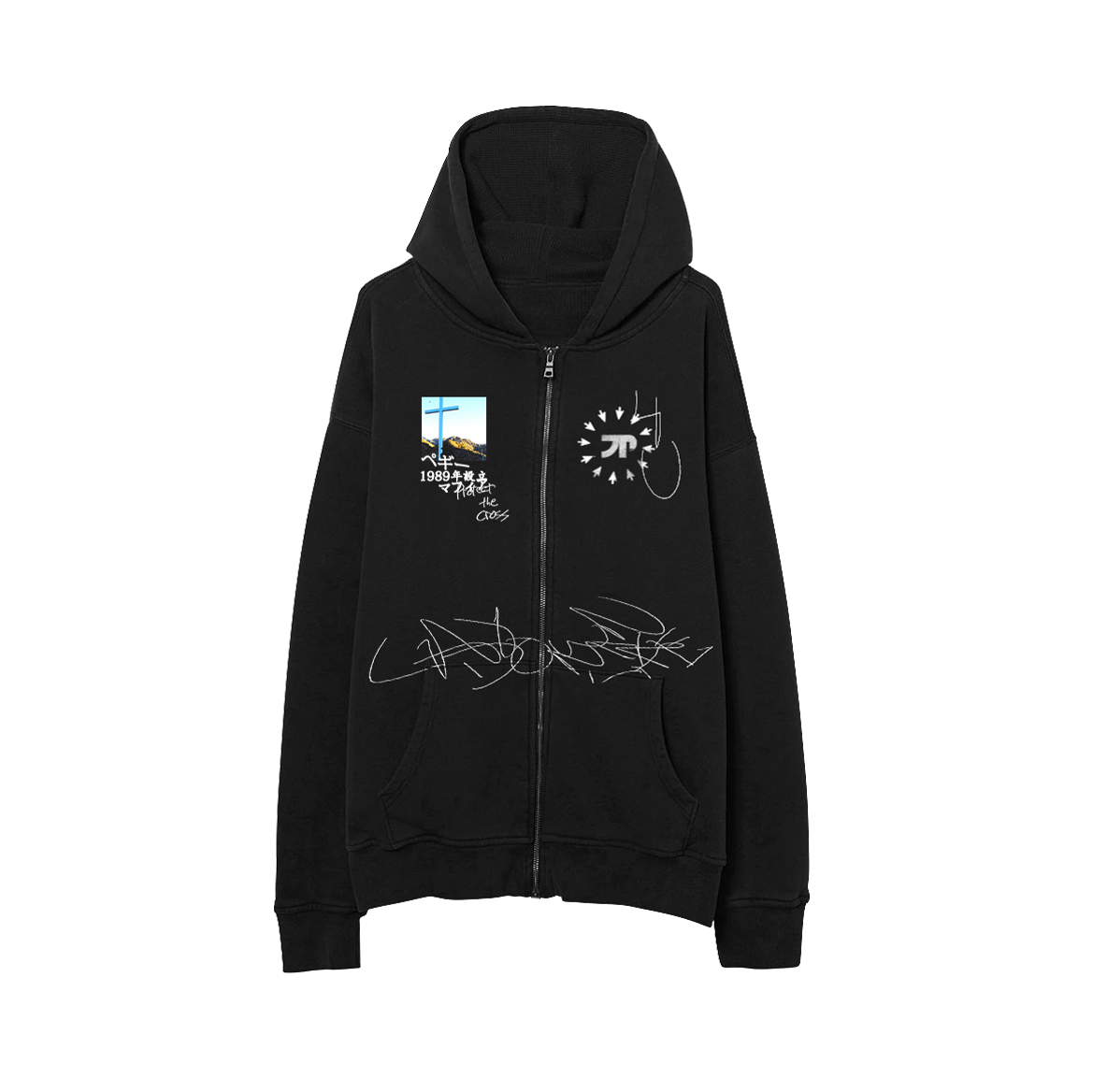 ILDMLFY Hand Written Zip Up Hoodie