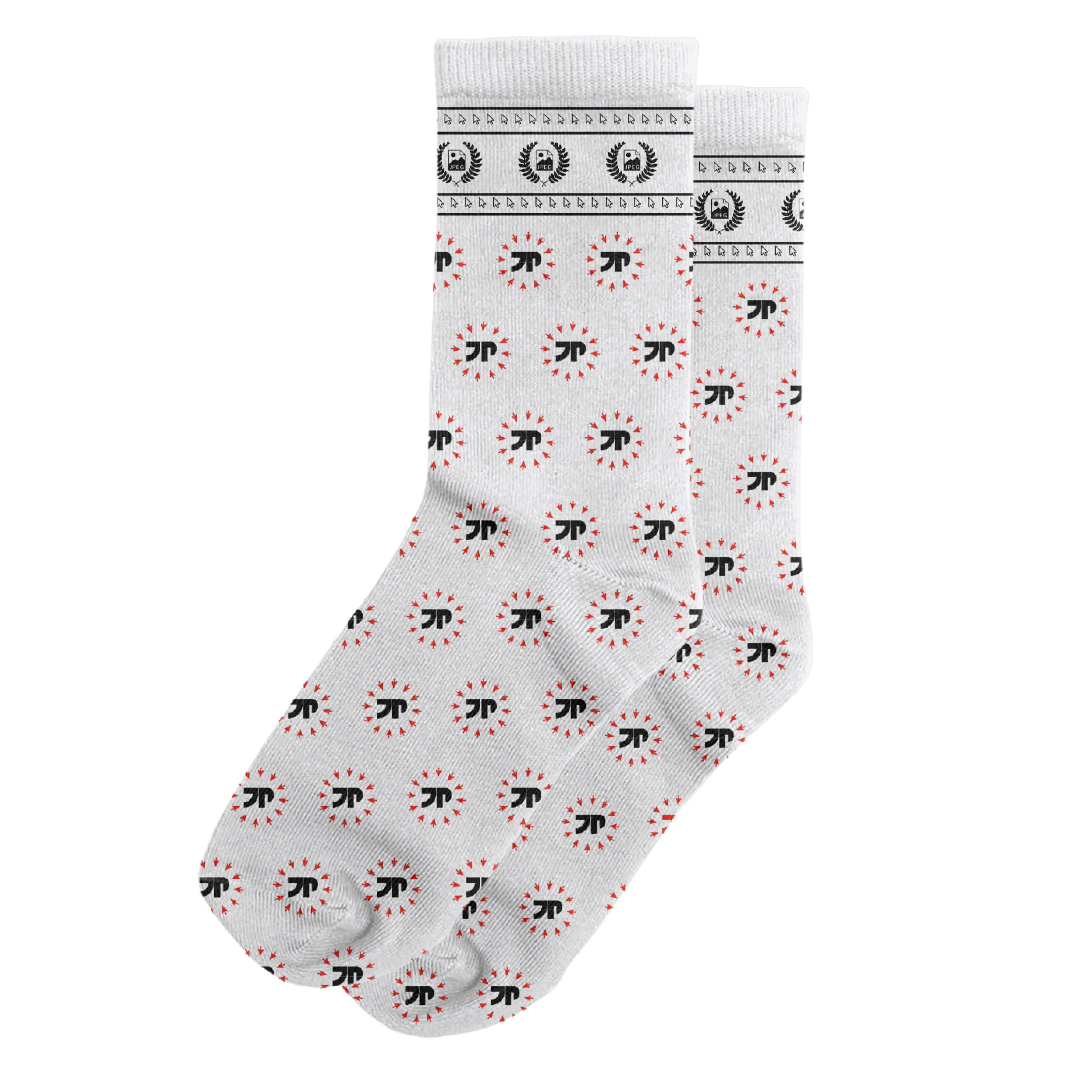 Crest Socks (White)